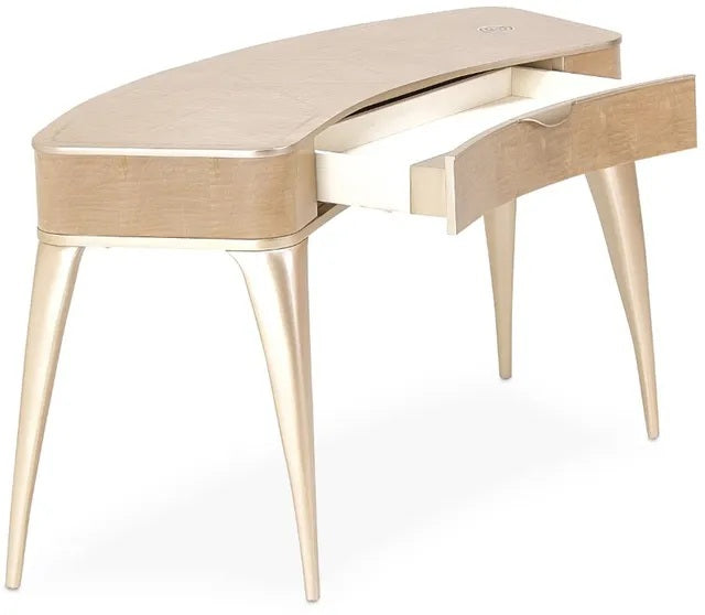 AICO Malibu Crest Vanity/Writing Desk in Blush - Visions in Furniture (La Mirada, CA)