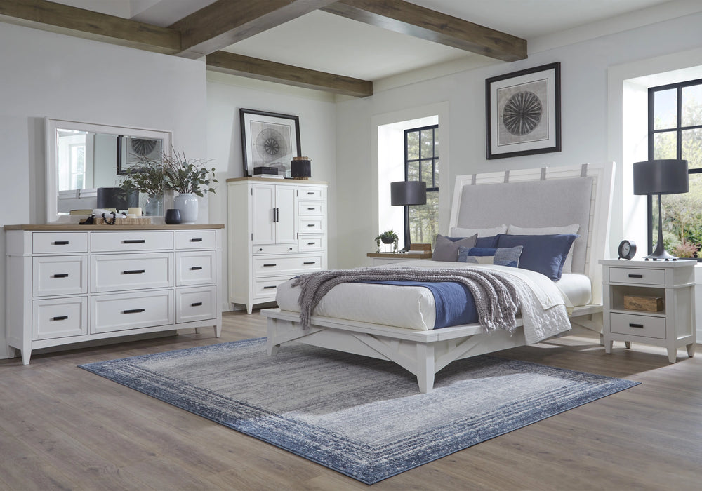 Parker House Americana Modern Bedroom 7 Drawer Door Chest with Workstation