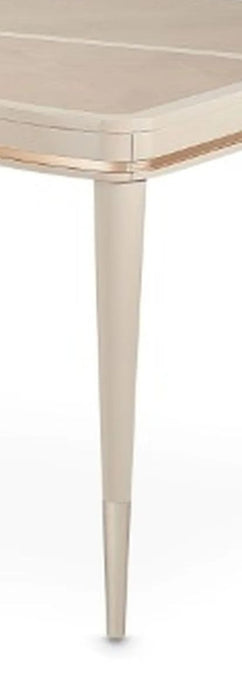 AICO Malibu Crest 4 Leg Rectangular Dining Table in Blush - Visions in Furniture (La Mirada, CA)