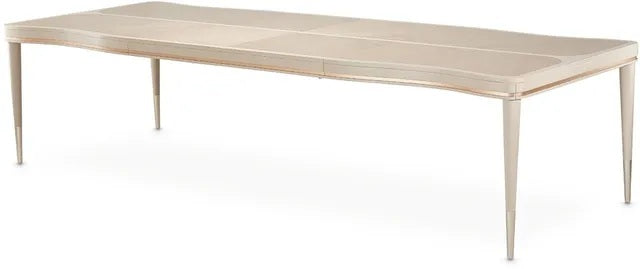 AICO Malibu Crest 4 Leg Rectangular Dining Table in Blush - Visions in Furniture (La Mirada, CA)