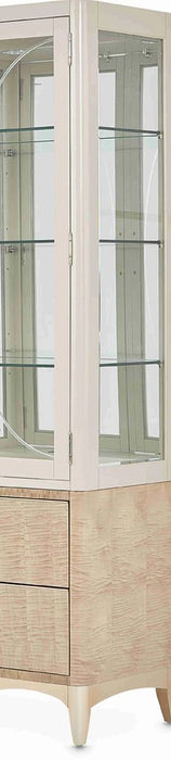 AICO Malibu Crest Display Cabinet in Chardonnay - Visions in Furniture (La Mirada, CA)