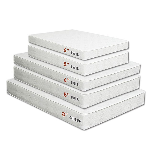 Daisy White 8" Bunkie Board Combo Mattress, Twin - Visions in Furniture (La Mirada, CA)