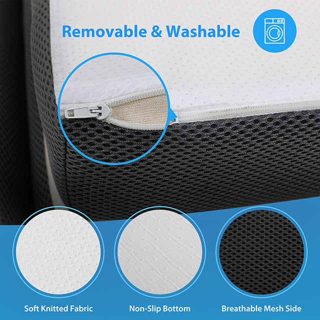 Hollyhock 3" Twin Tri-Fold Memory Foam Topper - Visions in Furniture (La Mirada, CA)