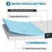 Hollyhock 3" Twin XL Tri-Fold Memory Foam Topper - Visions in Furniture (La Mirada, CA)
