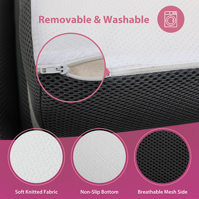Hollyhock 4" Full Tri-Fold Memory Foam Topper - Visions in Furniture (La Mirada, CA)