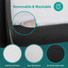 Hollyhock 4" Queen Tri-Fold Memory Foam Topper - Visions in Furniture (La Mirada, CA)