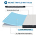 Hollyhock 4" Twin XL Tri-Fold Memory Foam Topper - Visions in Furniture (La Mirada, CA)
