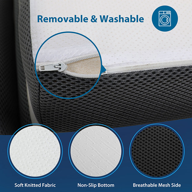 Hollyhock 4" Twin XL Tri-Fold Memory Foam Topper - Visions in Furniture (La Mirada, CA)
