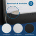 Hollyhock 4" Twin XL Tri-Fold Memory Foam Topper - Visions in Furniture (La Mirada, CA)