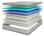 Salvia 12" Queen Hybrid Pocket Coil Mattress - Visions in Furniture (La Mirada, CA)