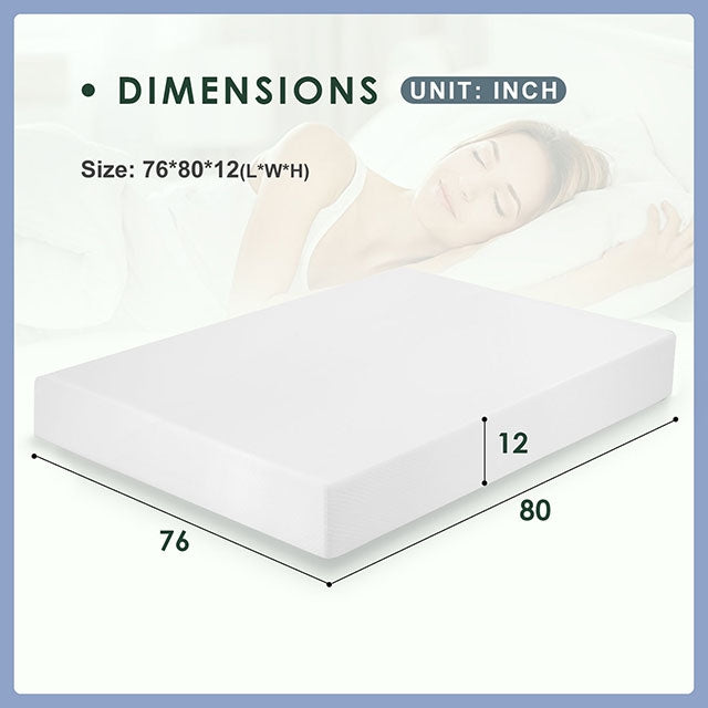 Artemisia 12" Memory Foam Mattress Full, Queen, Eastren King, & Cal.King - Visions in Furniture (La Mirada, CA)