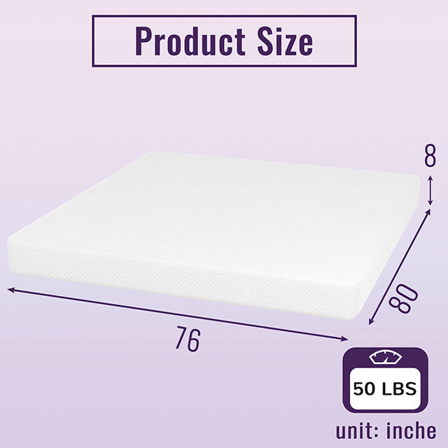 Nasturtium 8" E.King Bamboo Charcoal Infused Memory Foam - Visions in Furniture (La Mirada, CA)