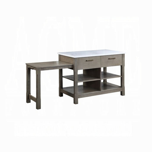 Feivel Kitchen Island With Pull Out Table - Visions in Furniture (La Mirada, CA)