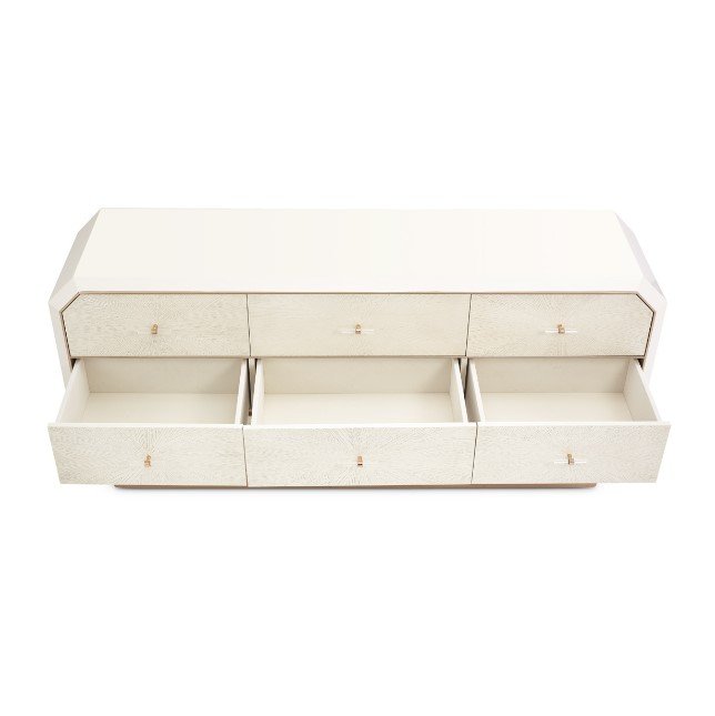 AICO La Rachelle Dresser in Medium Champagne - Visions in Furniture (La Mirada, CA)