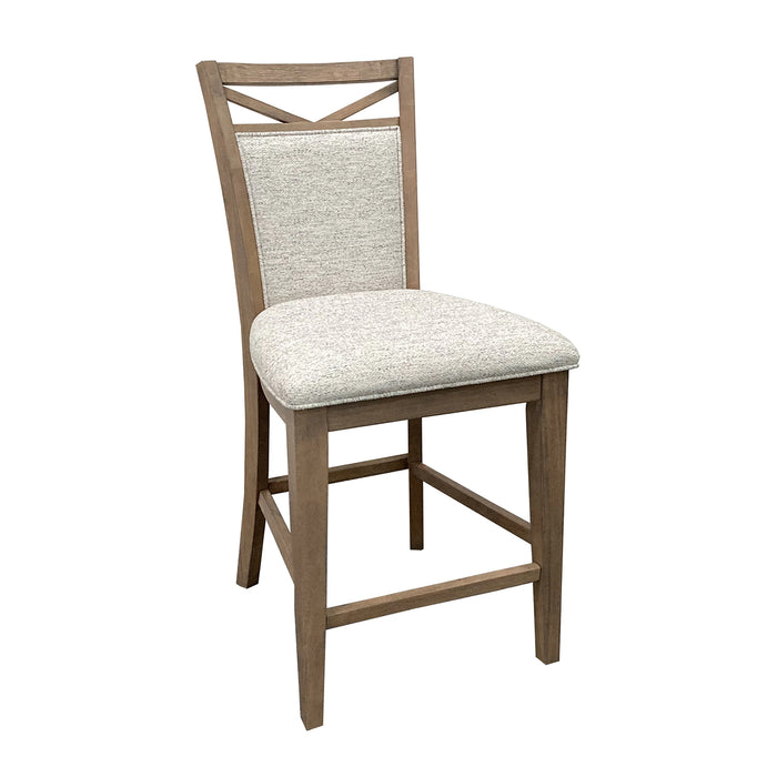 Parker House Americana Modern Dining Island Counter Height Table with 6 upholstered chairs