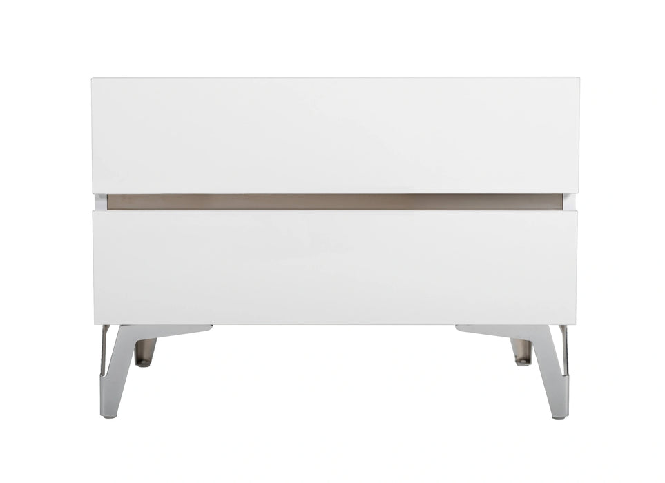 Angela - Italian Modern White Eco Leather 4-Piece Bedroom Set