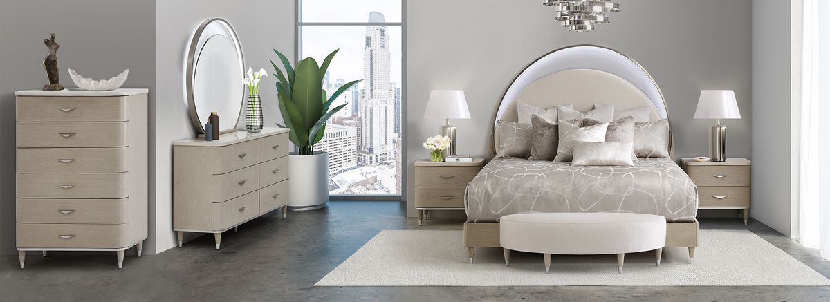 AICO Eclipse Nightstand in Moonlight - Visions in Furniture (La Mirada, CA)