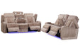 Parker Living Equinox - Mushroom Power Reclining Sofa and Loveseat