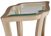 AICO Malibu Crest End Table w/Glass in Chardonnay - Visions in Furniture (La Mirada, CA)