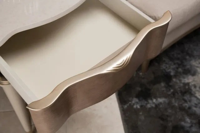 AICO Malibu Crest End Table in Blush - Visions in Furniture (La Mirada, CA)