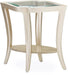 AICO Malibu Crest End Table w/Glass in Chardonnay - Visions in Furniture (La Mirada, CA)