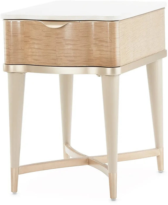 AICO Malibu Crest End Table in Blush - Visions in Furniture (La Mirada, CA)