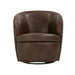 Parker Living Barolo 100% Italian Leather Swivel Club Chair