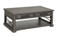 Parker House Sundance - Smokey Grey Cocktail Table with 2 Chairside Tables