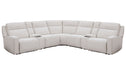 Parker Living Lancaster - Fluffy River Rock 7 Piece Zero Gravity Power Reclining Sectional with Power Adjustable Headrests