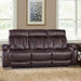 Parker Living Royce - Fantom Brown Power Reclining Sofa with Drop Down Console