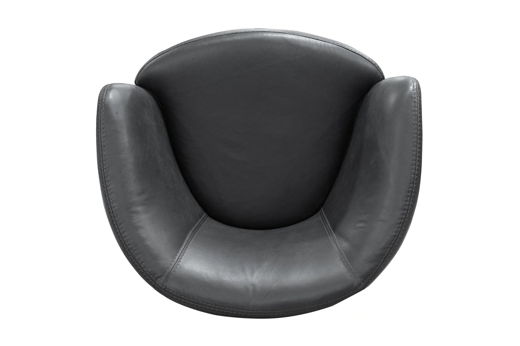 Parker Living Barolo 100% Italian Leather Swivel Club Chair Two Pack