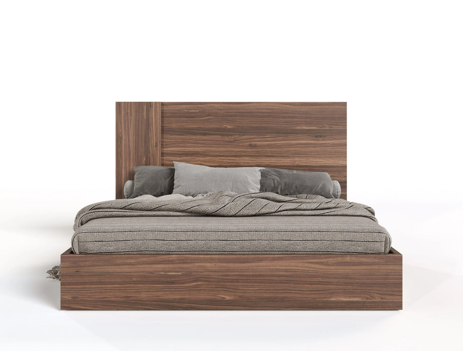Asus - Italian Modern Walnut 4-Piece Bedroom Set
