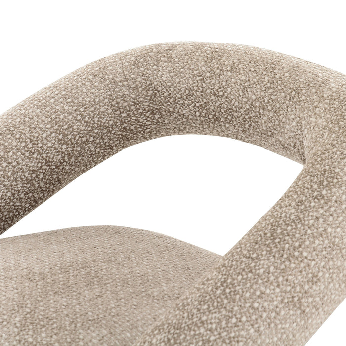 Tony - Modern Beige Fabric Swivel Accent Chair