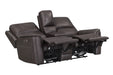 Parker Living Easton - Steamboat Brown Zero Gravity Power Reclining Tilt Console Loveseat P3