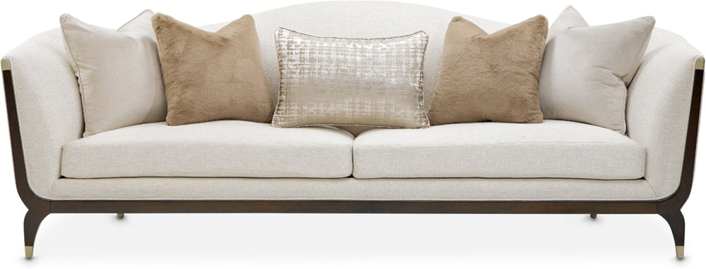 AICO Paris Chic Sofa Cremini in Espresso - Visions in Furniture (La Mirada, CA)