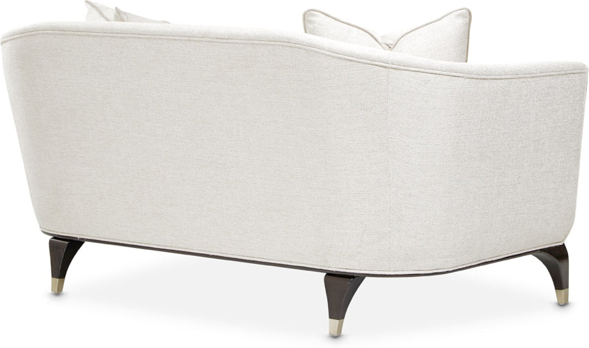 AICO Paris Chic Loveseat Cremini in Espresso - Visions in Furniture (La Mirada, CA)