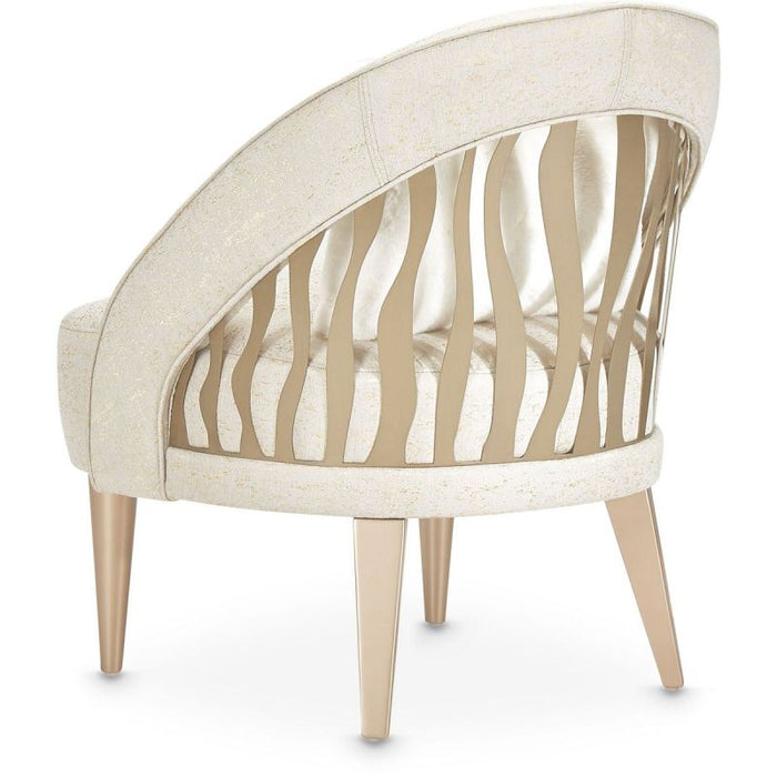 AICO La Rachelle Flame Chair Gold Rush in Medium Champagne - Visions in Furniture (La Mirada, CA)
