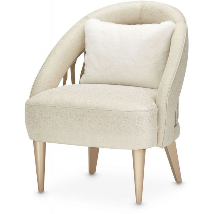 AICO La Rachelle Flame Chair Gold Rush in Medium Champagne - Visions in Furniture (La Mirada, CA)