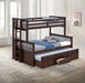 University Twin/Full Bunk Bed Grey, Walnut, & White - Visions in Furniture (La Mirada, CA)