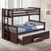 University Twin/Full Bunk Bed Grey, Walnut, & White - Visions in Furniture (La Mirada, CA)