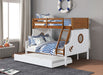Nautia Twin/Full Bunk Bed Black & White - Visions in Furniture (La Mirada, CA)