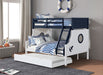 Nautia Twin/Full Bunk Bed Black & White - Visions in Furniture (La Mirada, CA)
