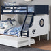 Nautia Twin/Full Bunk Bed Black & White - Visions in Furniture (La Mirada, CA)