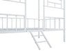 Rhonda Twin Loft Bed White, Silver, & Black - Visions in Furniture (La Mirada, CA)