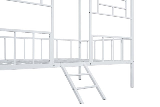 Rhonda Twin Loft Bed White, Silver, & Black - Visions in Furniture (La Mirada, CA)
