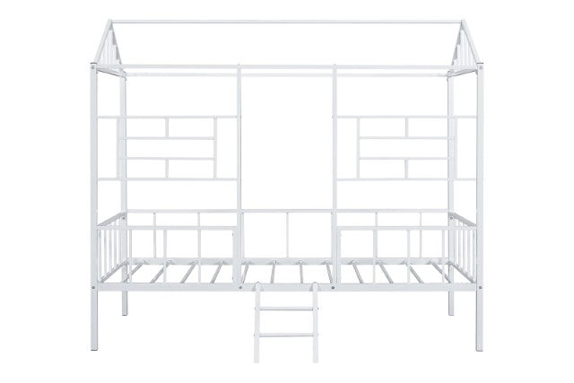 Rhonda Twin Loft Bed White, Silver, & Black - Visions in Furniture (La Mirada, CA)