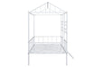 Rhonda Twin Loft Bed White, Silver, & Black - Visions in Furniture (La Mirada, CA)