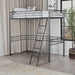 Myles Twin Loft Bed White, Silver & Black - Visions in Furniture (La Mirada, CA)
