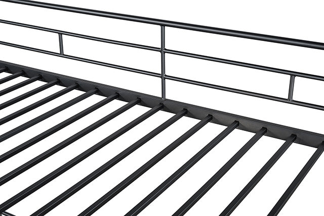 Myles Twin Loft Bed White, Silver & Black - Visions in Furniture (La Mirada, CA)