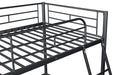 Myles Twin Loft Bed White, Silver & Black - Visions in Furniture (La Mirada, CA)